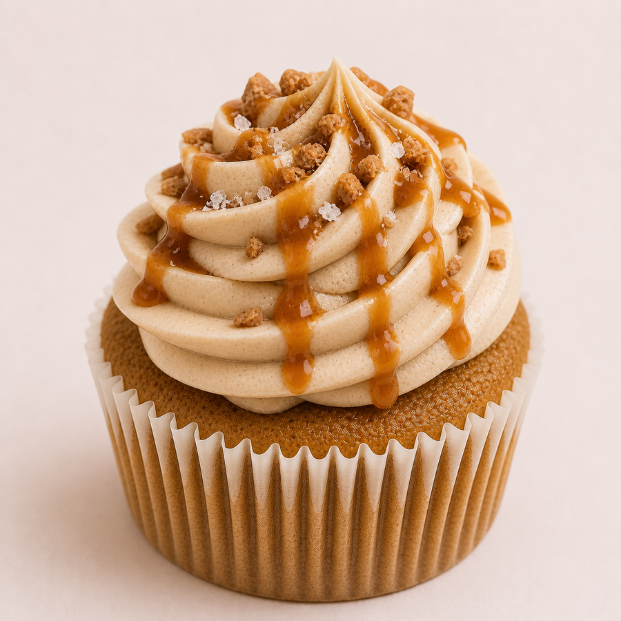 Salted Caramel Crunch Gourmet Cupcake